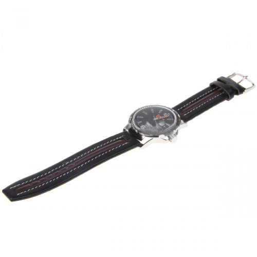 Curren Men's Watch with Leather Band (Dark Chocolate 4.4cm Dial) - CUR091