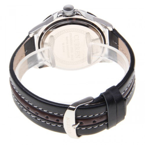 Curren Men's Watch with Leather Band (Dark Chocolate 4.4cm Dial) - CUR091
