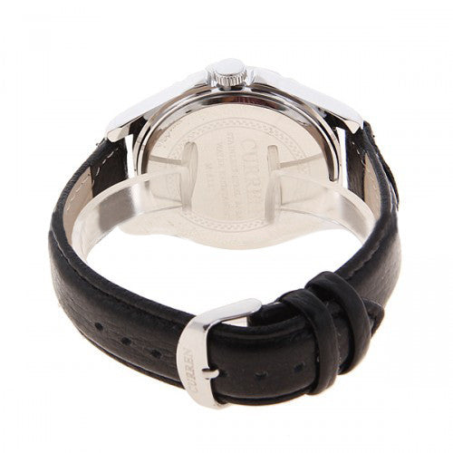 Curren Men's Watch and Leather Band (White 4.6cm Dial) - CUR066