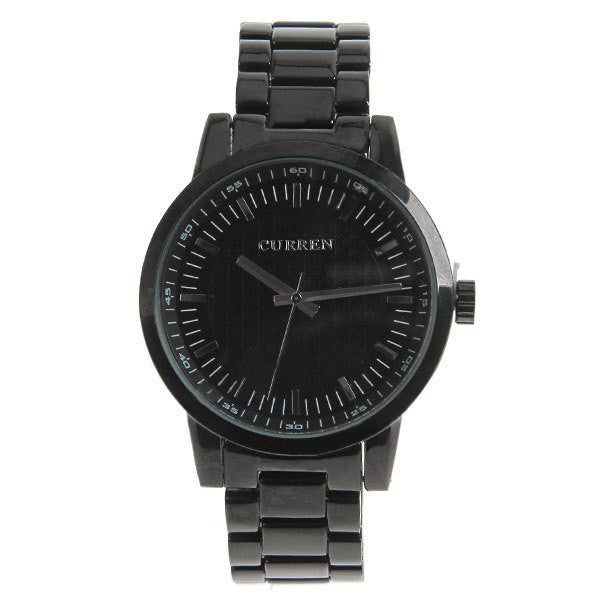 Curren Men's Watch with Black Steel Band (Black 4.7cm Dial) - CUR003