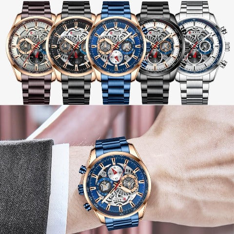 Curren Men's Full Steel Chronograph Watch (Dial 4.5cm) - CUR212
