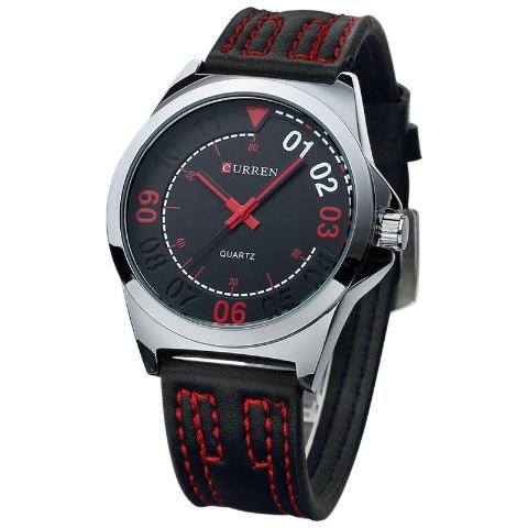 Black dial with silver frame