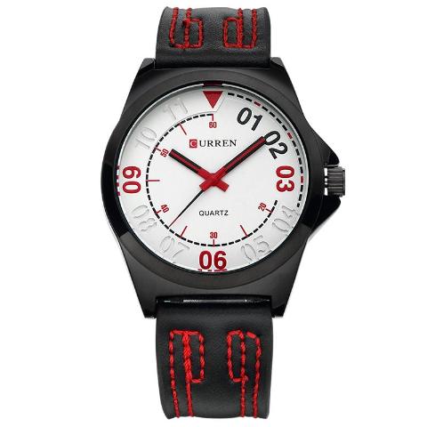 White dial with black frame