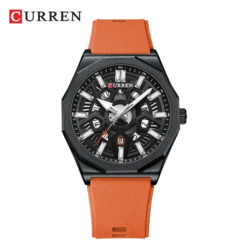 Curren Luxury Waterproof Silicone Band Quartz Watch (Dial 4.4cm) - CUR231