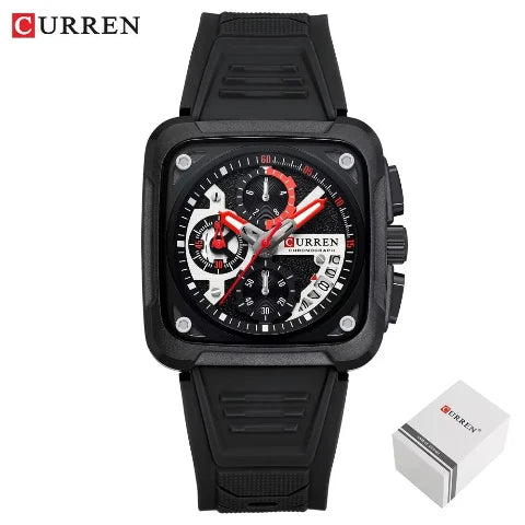 Curren Luxury Silicone Strap Men's Watch (Dial 4.2cm) - CUR228