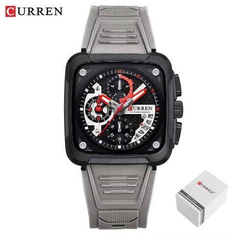 Curren Luxury Silicone Strap Men's Watch (Dial 4.2cm) - CUR228