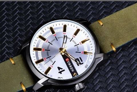 Curren Men's Green Military Waterproof Watch (Dial - 4.7cm) - CUR202