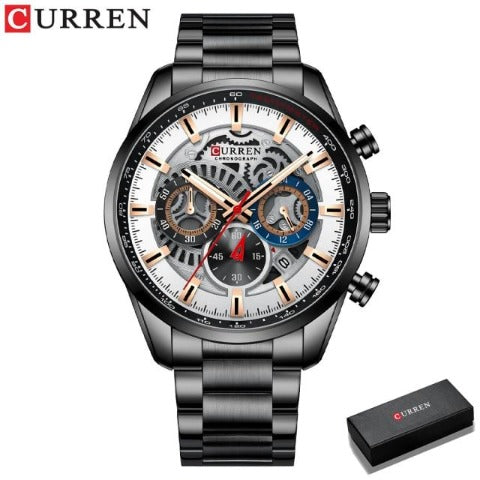 black with watch